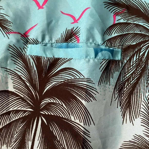 King Kameha Short Sleeve Button Down Vibrant and Fun Hawaiian Print Shirt Large - Picture 4 of 7